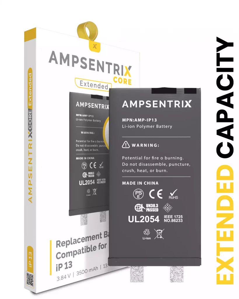 Replacement Battery For IPhone 13 (Spot Welding Required) (AmpSentrix Core Extended)