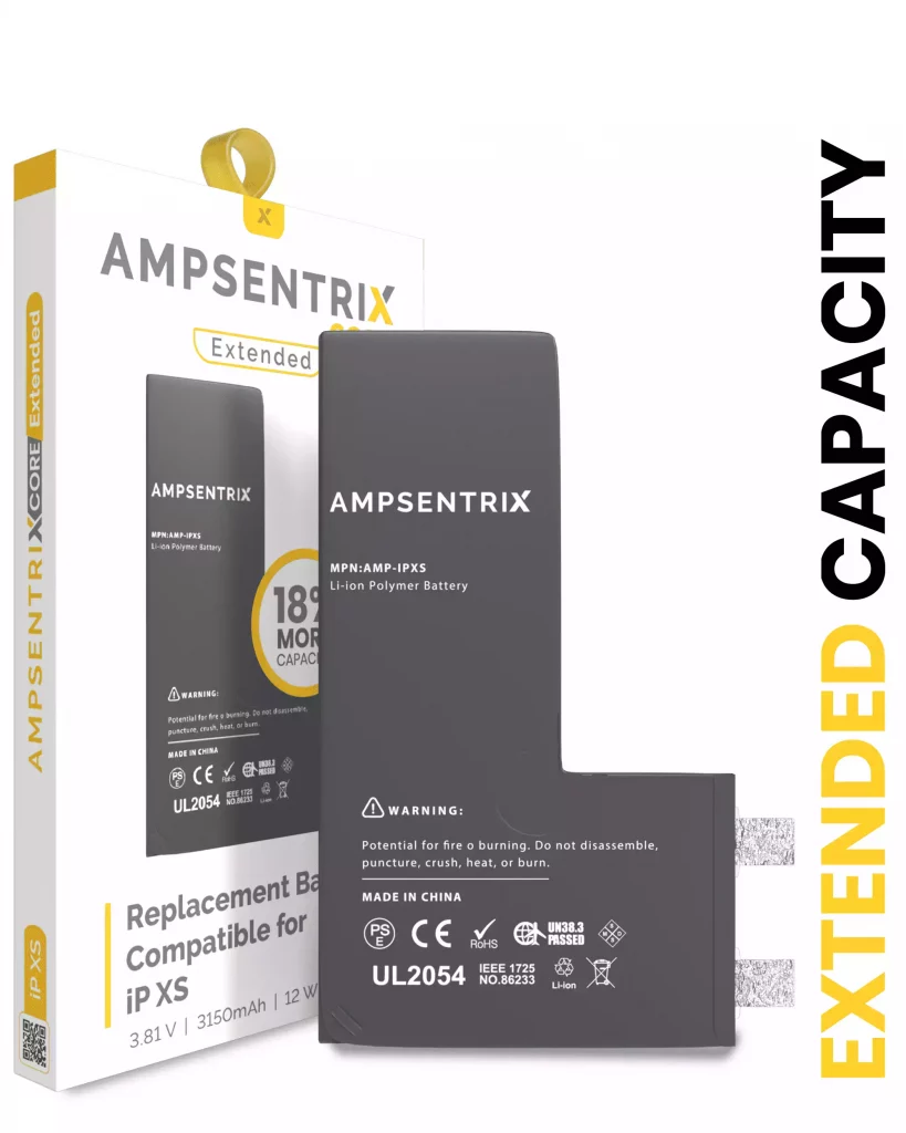 Replacement Battery For iPhone XS (Spot Welding Required) (AmpSentrix Core Extended)