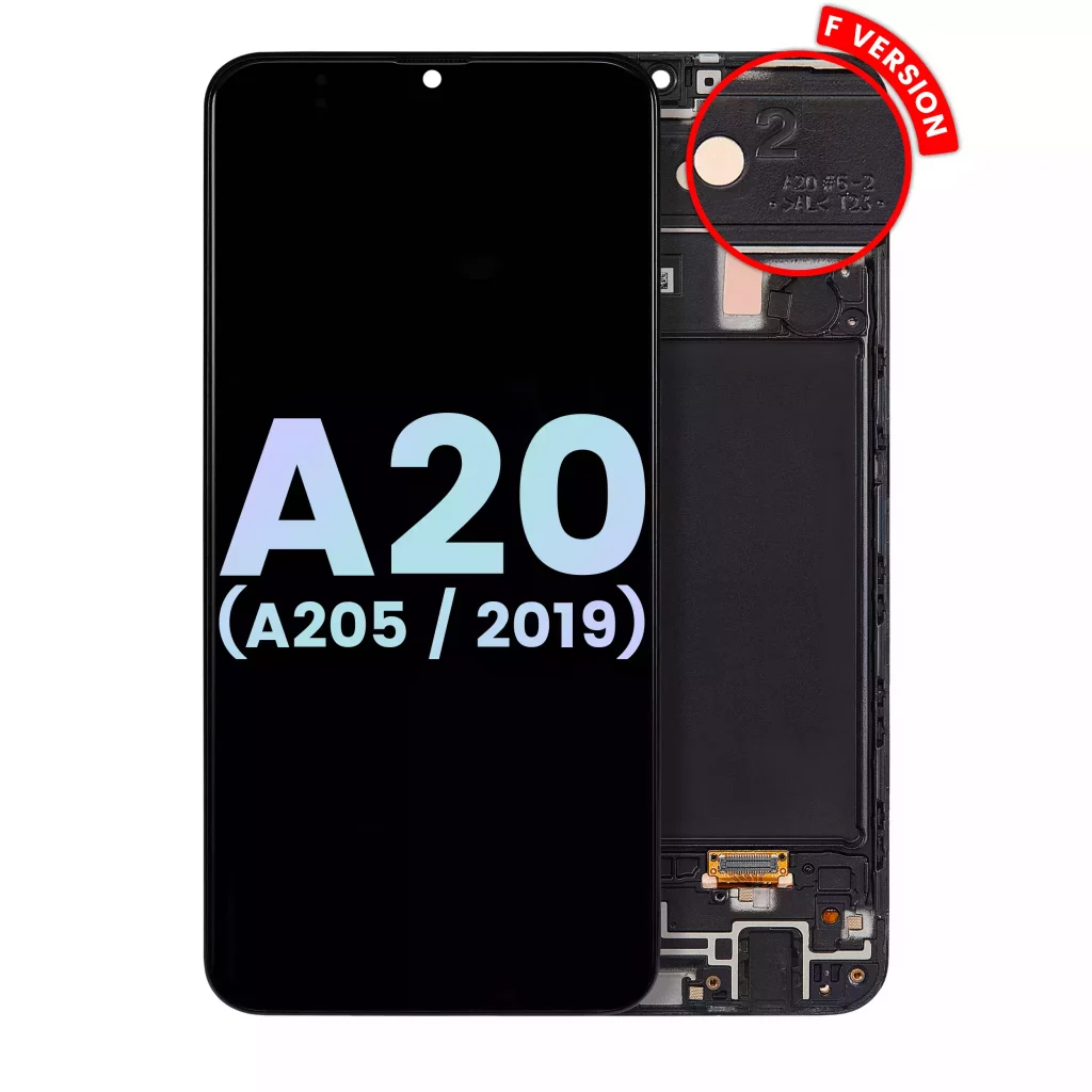 OLED Assembly With Frame For Samsung Galaxy A20 (A205 / 2019) (F Version) (Service Pack) (All Colors)