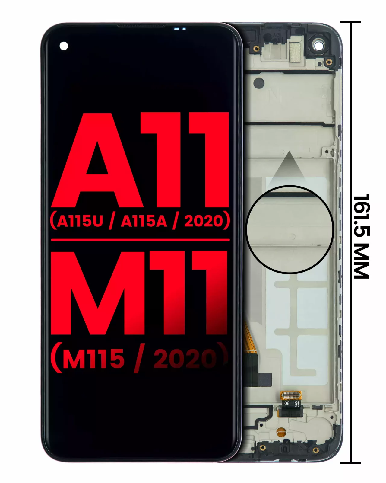 LCD Assembly With Frame For Samsung Galaxy A11 (A115U / A115A / 2020) / M11 (M115 / 2020) (US Version) (Aftermarket Plus) (All Colors)