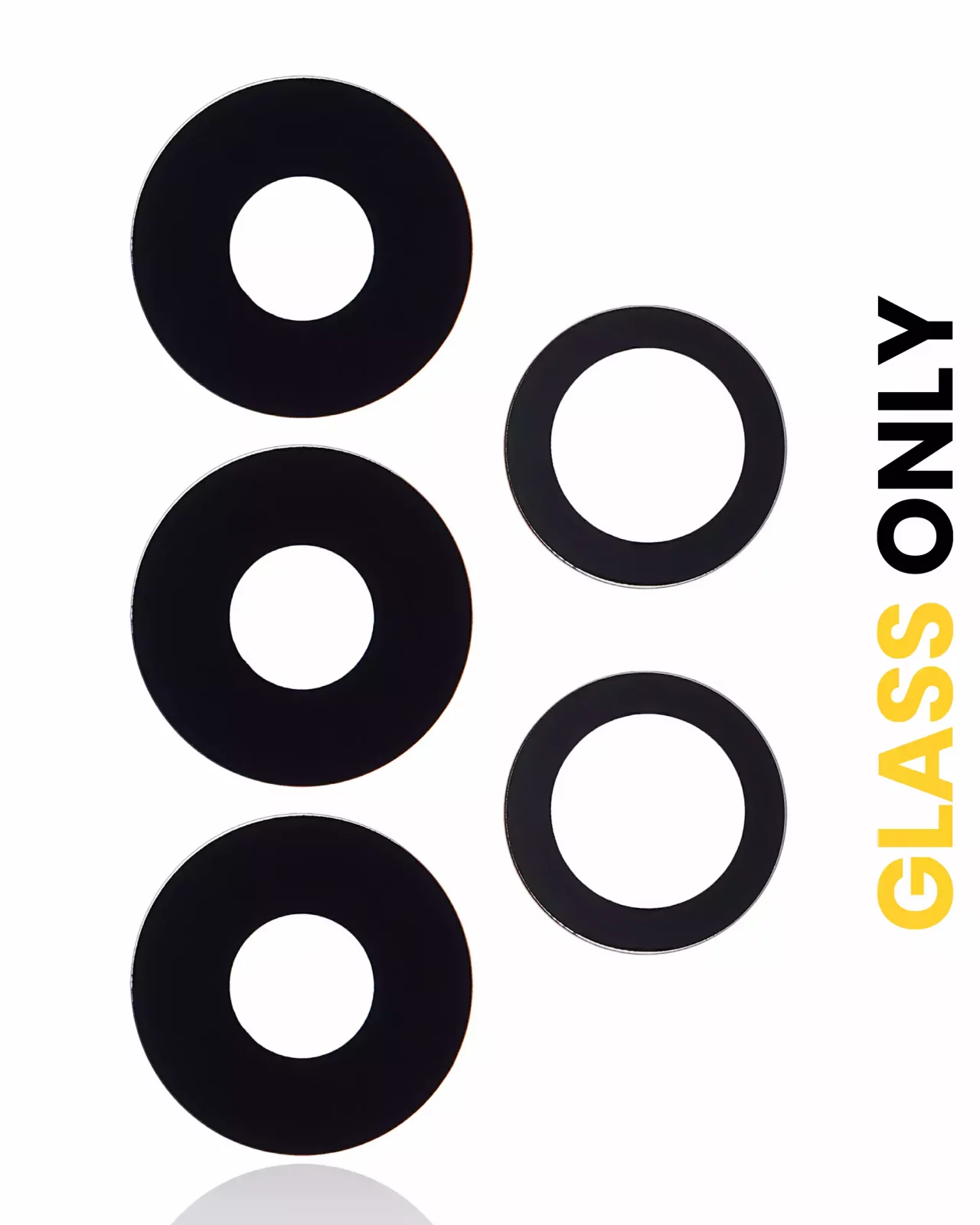 Back Camera Lens (Glass Only) With Adhesive For Samsung Galaxy A13 (A135 / 2022) (5 Piece Set)