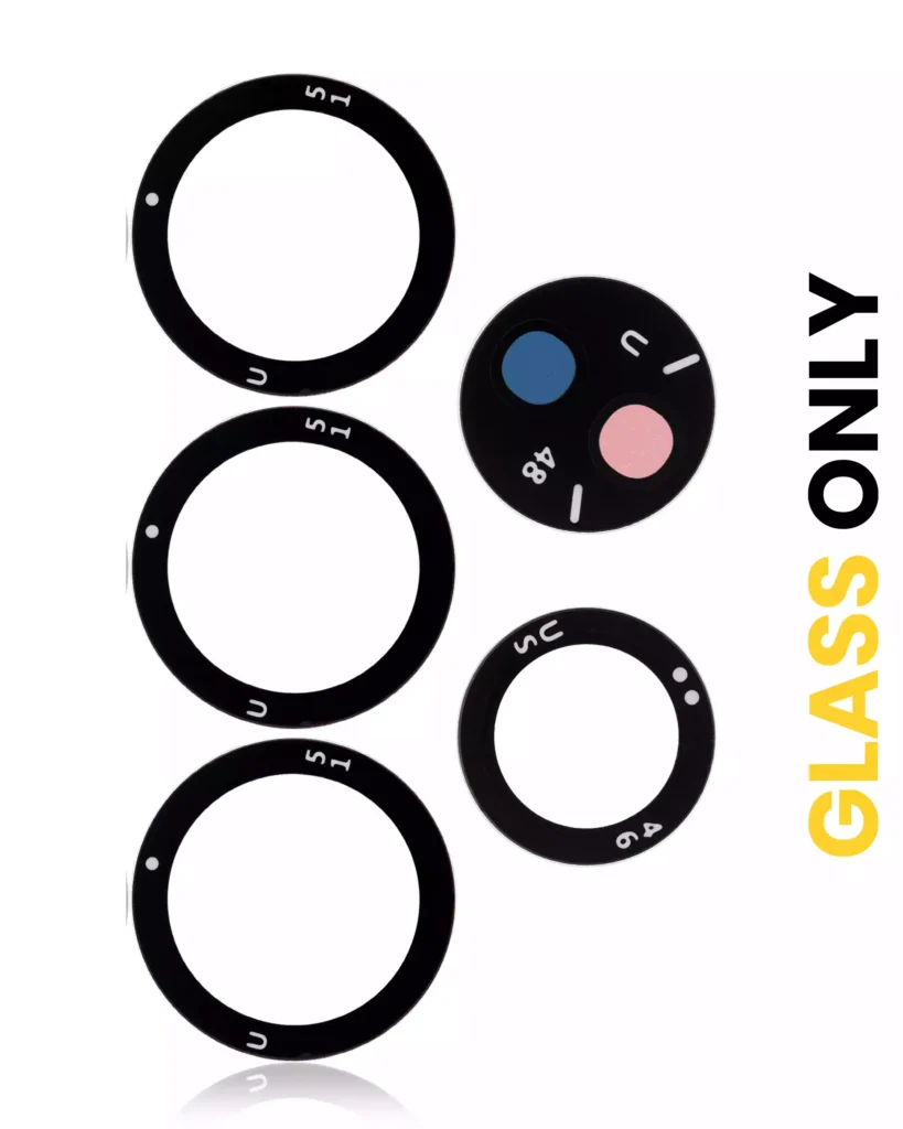 Back Camera Lens (Glass Only) With Adhesive For Samsung Galaxy S21 Ultra 5G (5 Piece Set)