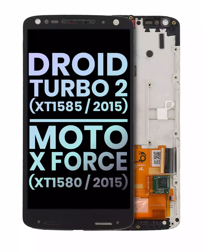 LCD Assembly With Frame For Droid Turbo 2 (XT1585 / 2015) / Moto X Force (XT1580 / 2015) (Genuine OEM) (Black)