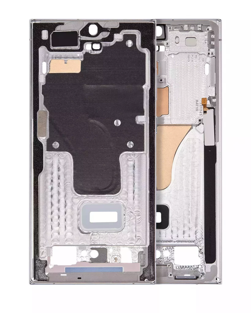 Mid-Frame Housing For Samsung Galaxy S23 Ultra 5G (US & International) (Sky Blue & Lime) (Service Pack)