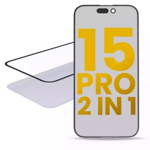 2 in 1 (Glass + OCA Pre-Installed) For iPhone 15 Pro (OCA Master) (2 Pack)