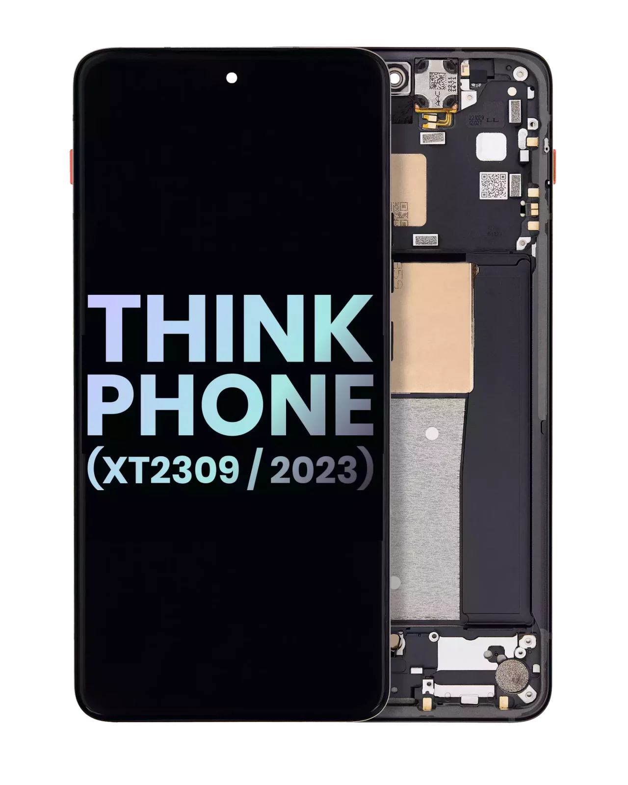 OLED Assembly With Frame For Motorola ThinkPhone (XT2309 / 2023) (Genuine OEM) (Carbon Black)