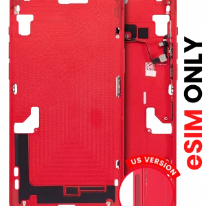 Mid-Frame Housing W/ Small Parts For iPhone 14 Plus (US Version) (Aftermarket Plus) (Red)