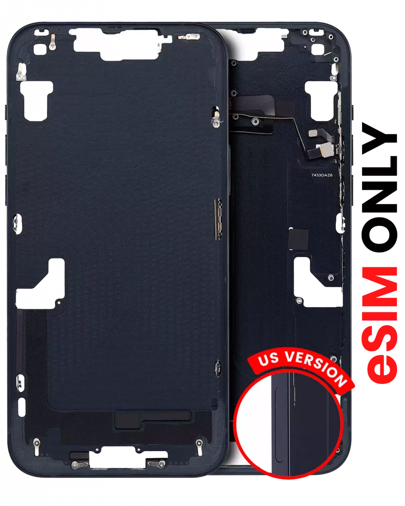 Mid-Frame Housing W/ Small Parts For iPhone 14 Plus (US Version) (Aftermarket Plus) (Midnight)