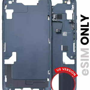 Mid-Frame Housing W/ Small Parts For iPhone 14 (US Version) (Used OEM Pull: Grade B) (Midnight)