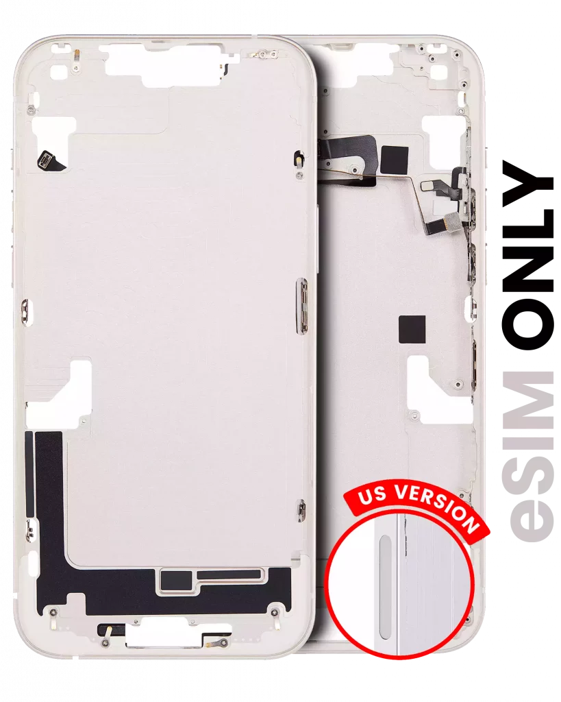 Mid-Frame Housing W/ Small Parts For iPhone 14 Plus (US Version) (Used OEM Pull: Grade A) (Starlight)