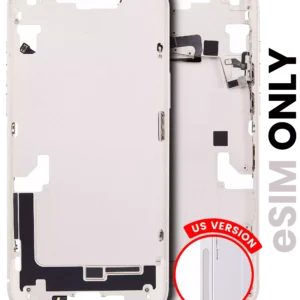 Mid-Frame Housing W/ Small Parts For iPhone 14 Plus (US Version) (Used OEM Pull: Grade B) (Starlight)