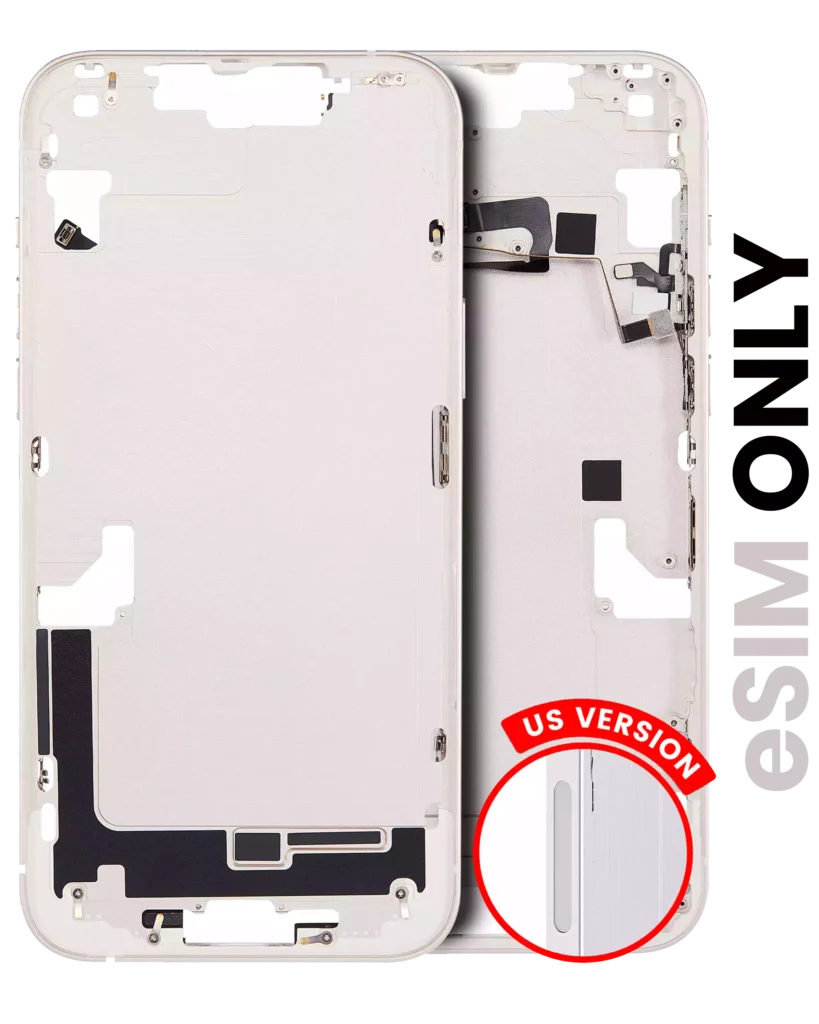 Mid-Frame Housing W/ Small Parts For iPhone 14 Plus (US Version) (Used OEM Pull: Grade B) (Starlight)
