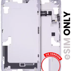 Mid-Frame Housing W/ Small Parts For iPhone 14 Plus (US Version) (Used OEM Pull: Grade B) (Purple)