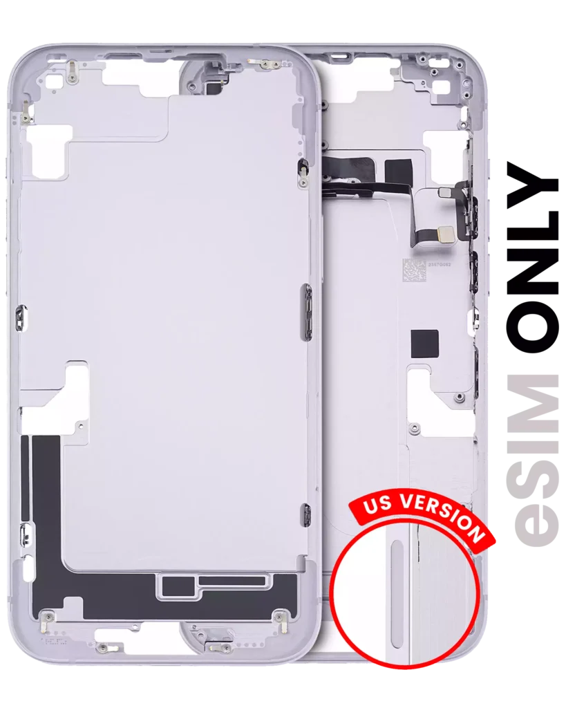 Mid-Frame Housing W/ Small Parts For iPhone 14 Plus (US Version) (Used OEM Pull: Grade B) (Purple)