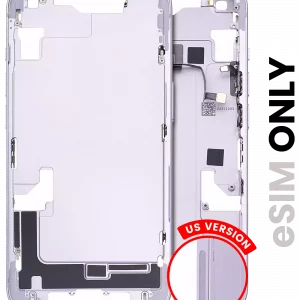 Mid-Frame Housing W/ Small Parts For iPhone 14 (US Version) (Used OEM Pull: Grade C) (Purple)
