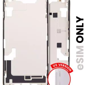 Mid-Frame Housing W/ Small Parts For iPhone 14 (US Version) (Used OEM Pull: Grade A) (Starlight)
