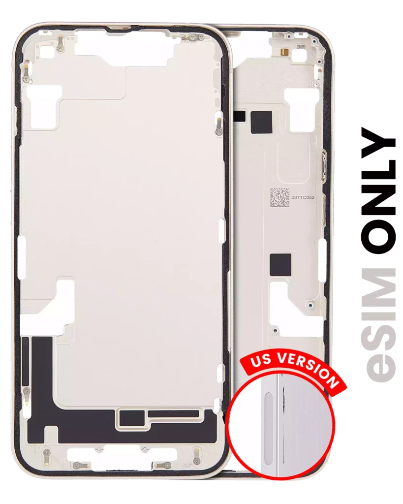Mid-Frame Housing W/ Small Parts For iPhone 14 (US Version) (Used OEM Pull: Grade A) (Starlight)