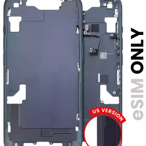 Mid-Frame Housing W/ Small Parts For iPhone 14 (US Version) (Used OEM Pull: Grade C) (Midnight)