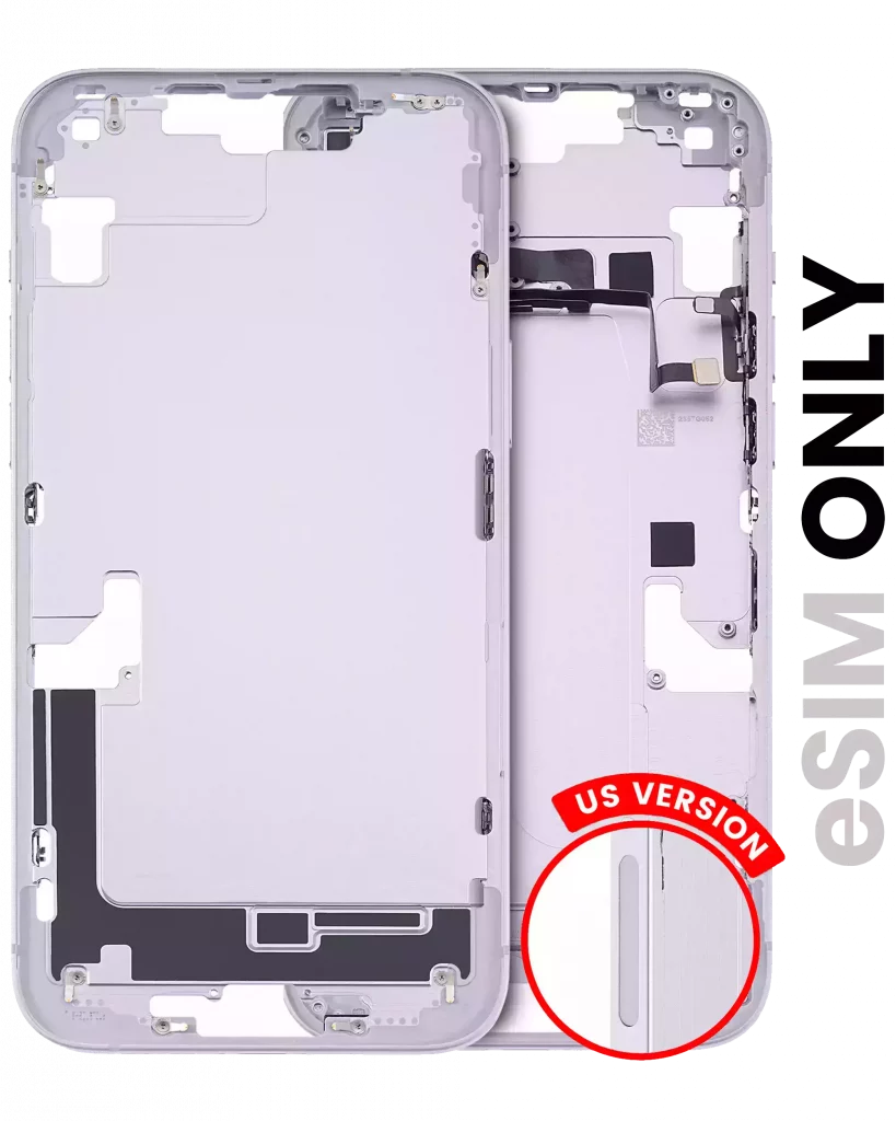 Mid-Frame Housing W/ Small Parts For iPhone 14 Plus (US Version) (Used OEM Pull: Grade C) (Purple)