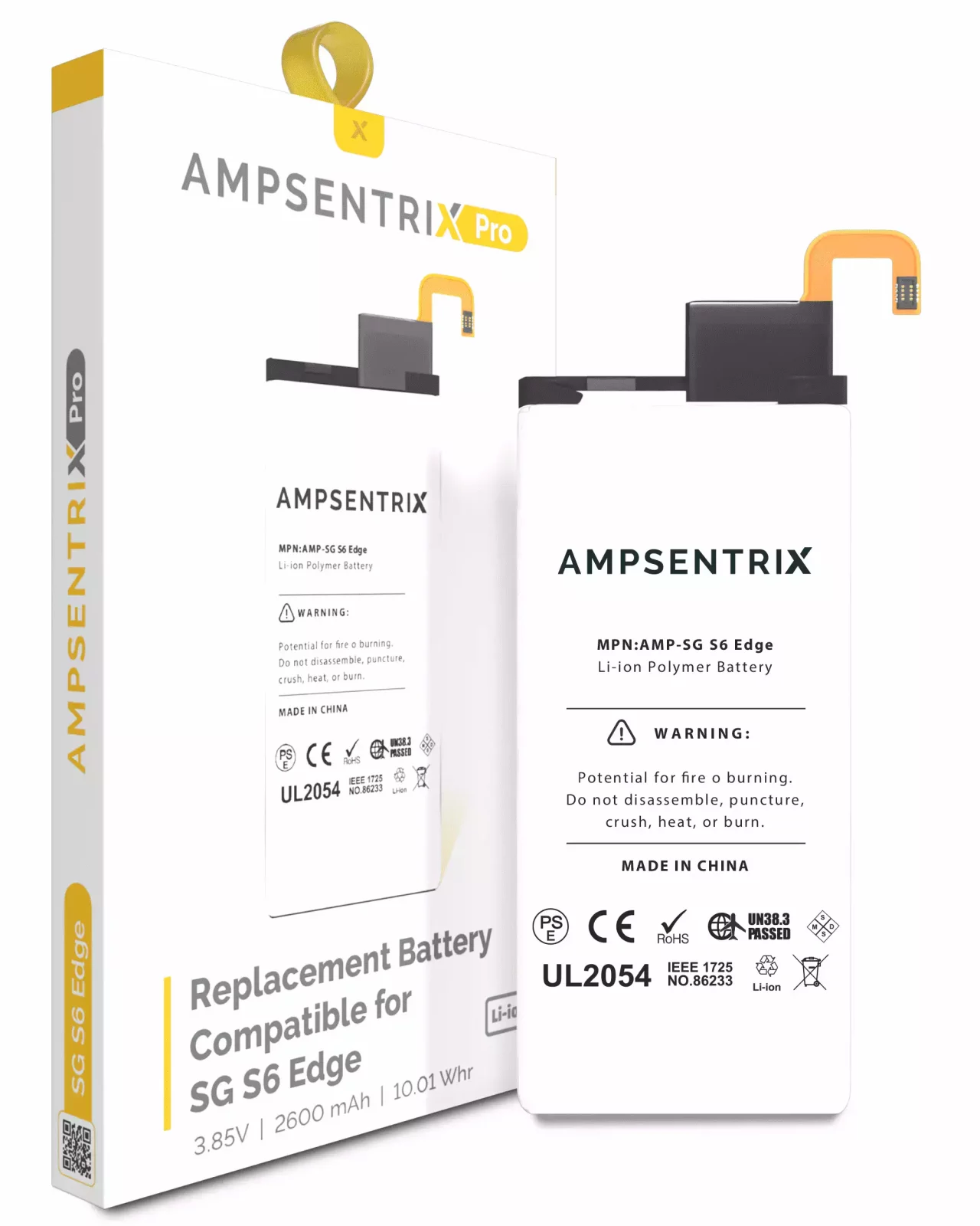 Replacement Battery For Samsung Galaxy S6 Edge (AmpSentrix Pro)