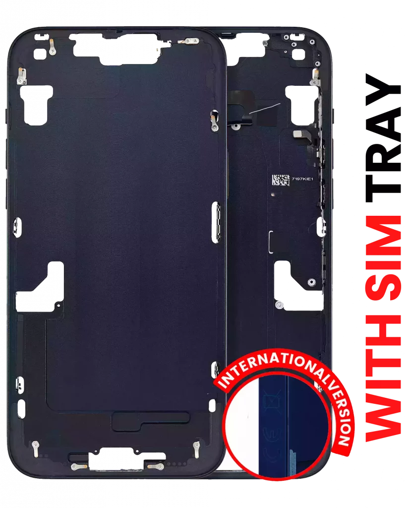Mid-Frame Housing W/ Small Parts For iPhone 14 Plus (EU / Global Version) (Aftermarket Plus) (Midnight)