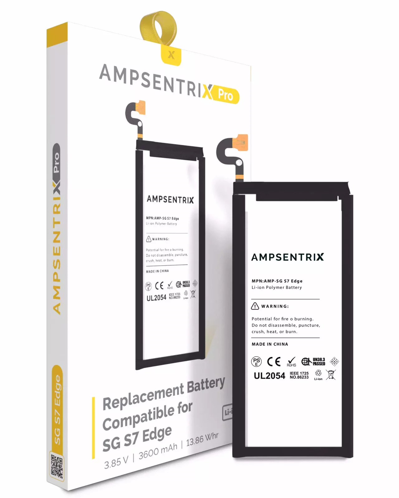 Replacement Battery For Samsung Galaxy S7 Edge (AmpSentrix Pro)