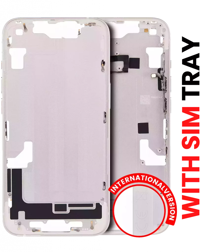Mid-Frame Housing W/ Small Parts For iPhone 14 (EU / Global Version) (Aftermarket Plus) (Starlight)