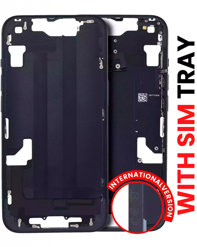 Mid-Frame Housing W/ Small Parts For iPhone 14 (EU / Global Version) (Aftermarket Plus) (Midnight)