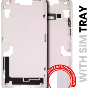 Mid-Frame Housing W/ Small Parts For iPhone 14 Plus (EU / Global Version) (Used OEM Pull: Grade A) (Starlight)