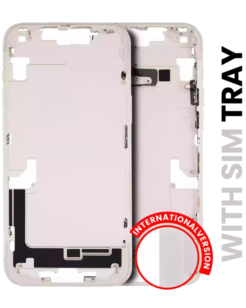 Mid-Frame Housing W/ Small Parts For iPhone 14 Plus (EU / Global Version) (Used OEM Pull: Grade A) (Starlight)