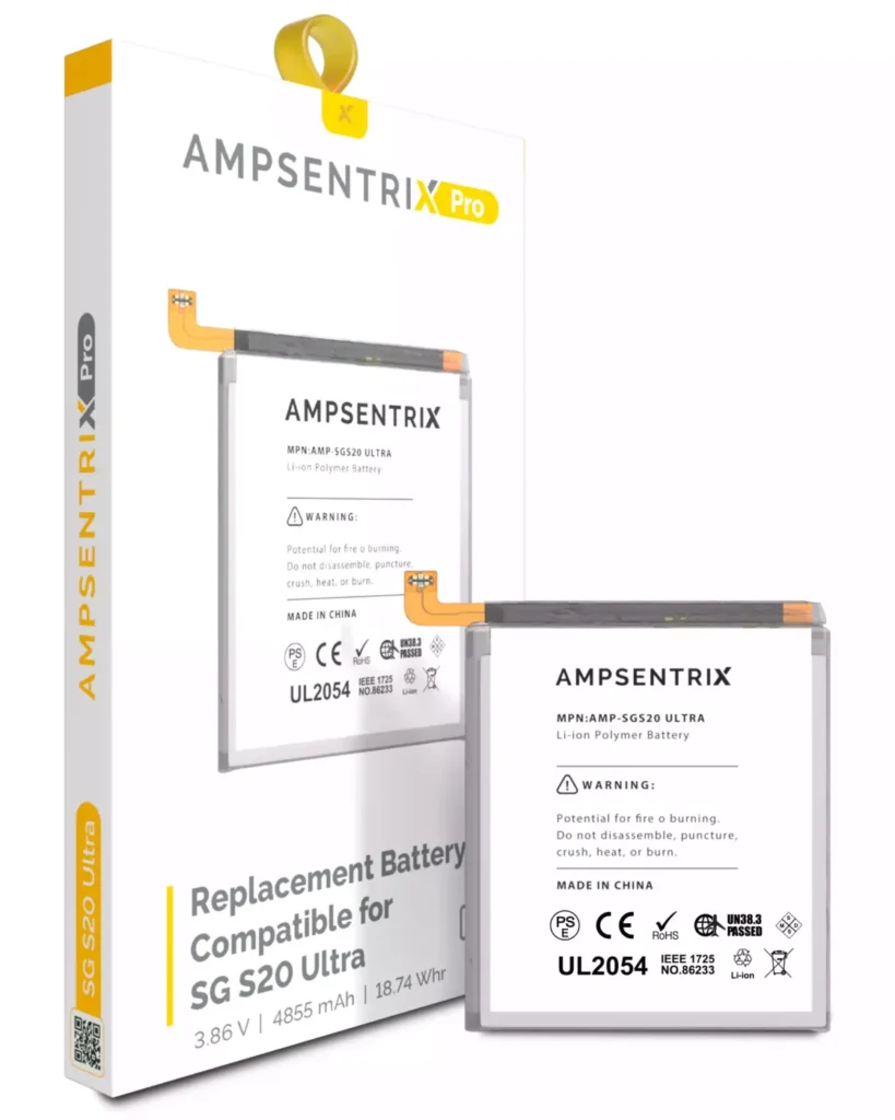 Replacement Battery For Samsung Galaxy S20 Ultra (AmpSentrix Pro)
