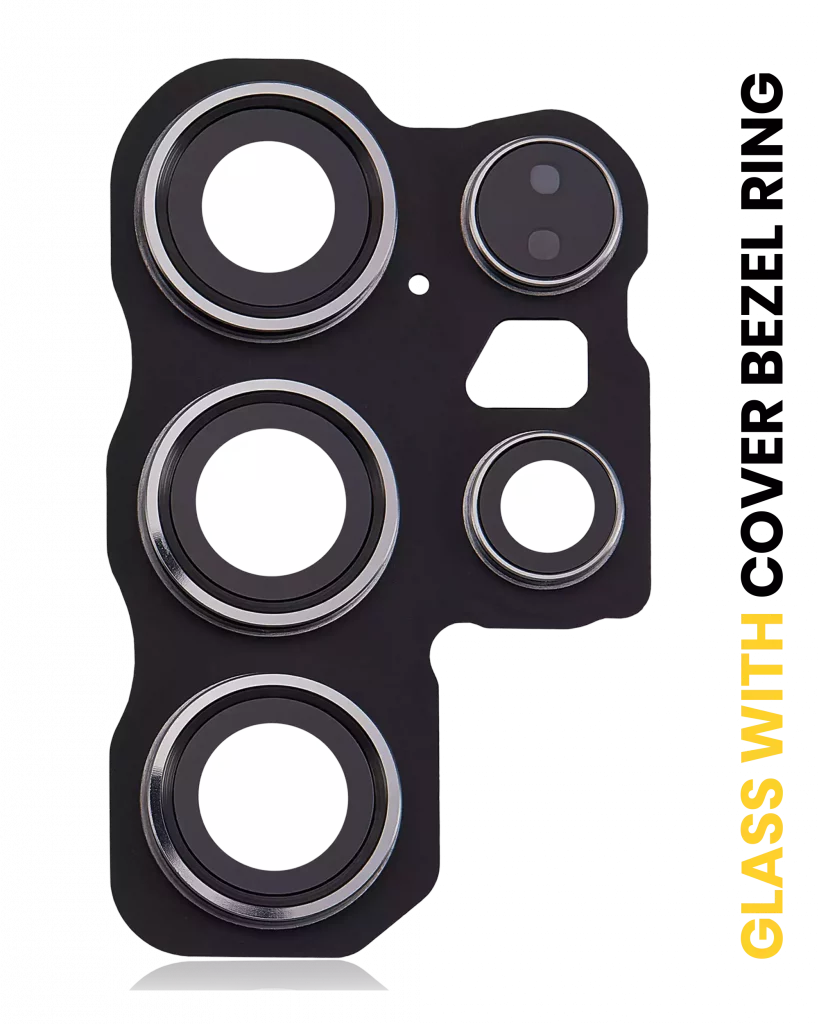 Back Camera Lens With Cover Bezel Ring For Samsung Galaxy S24 Ultra 5G (Titanium Black)