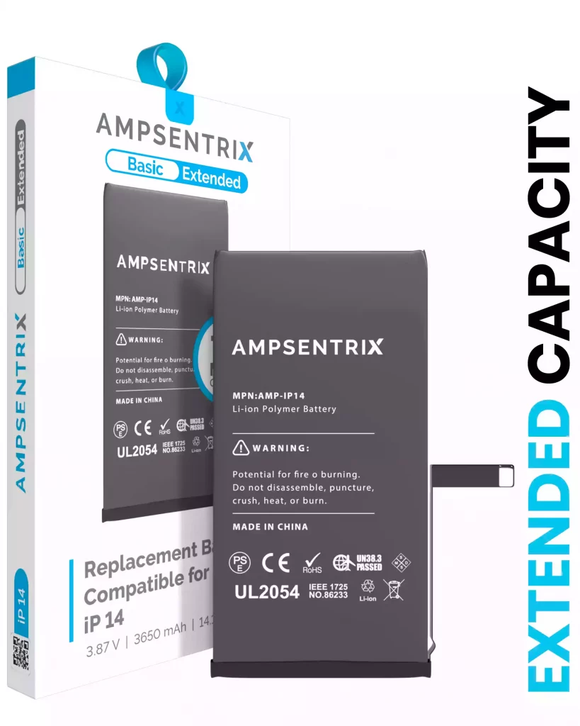 Replacement Battery For iPhone 14 (AmpSentrix Basic Extended)