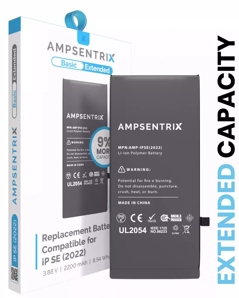 Replacement Battery For iPhone SE (2022) (AmpSentrix Basic Extended)