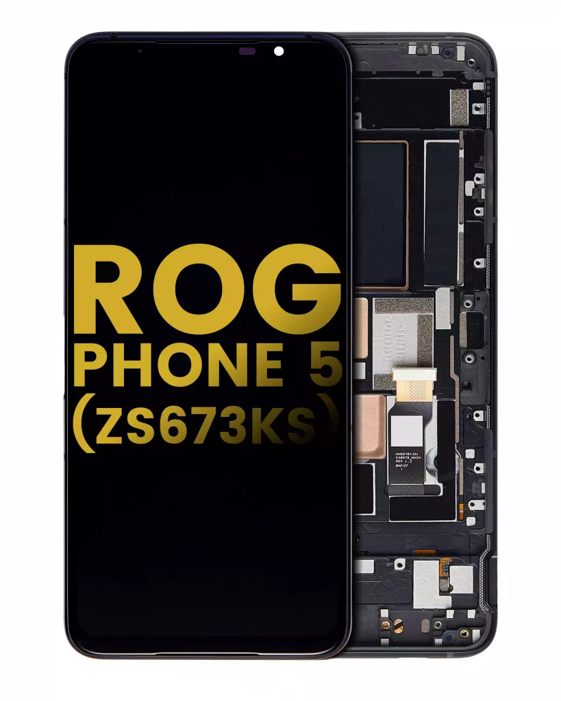 OLED Assembly With Frame For Asus ROG Phone 5 (ZS673KS) (Refurbished) (Phantom Black)