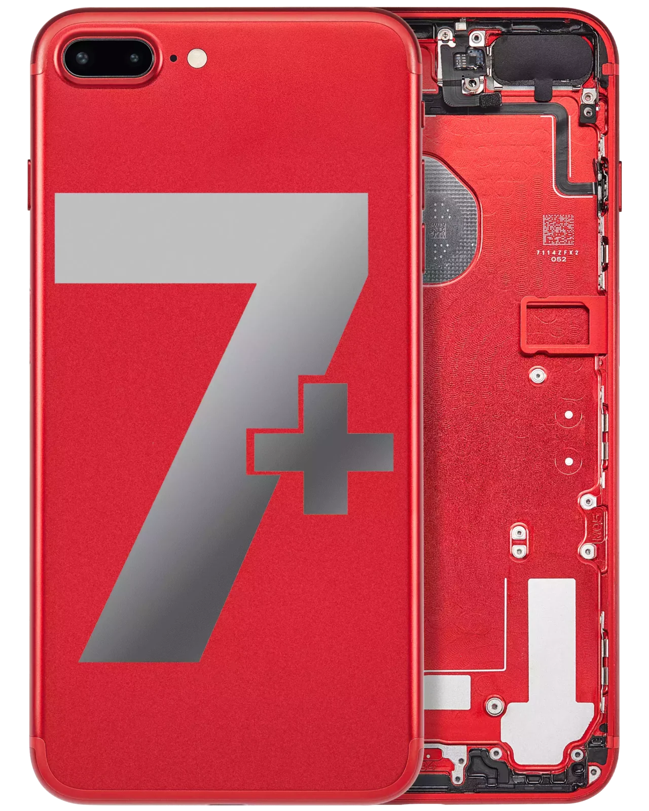 Back Housing W/ Small Parts For iPhone 7 Plus (Used OEM Pull: Grade A) (Red)