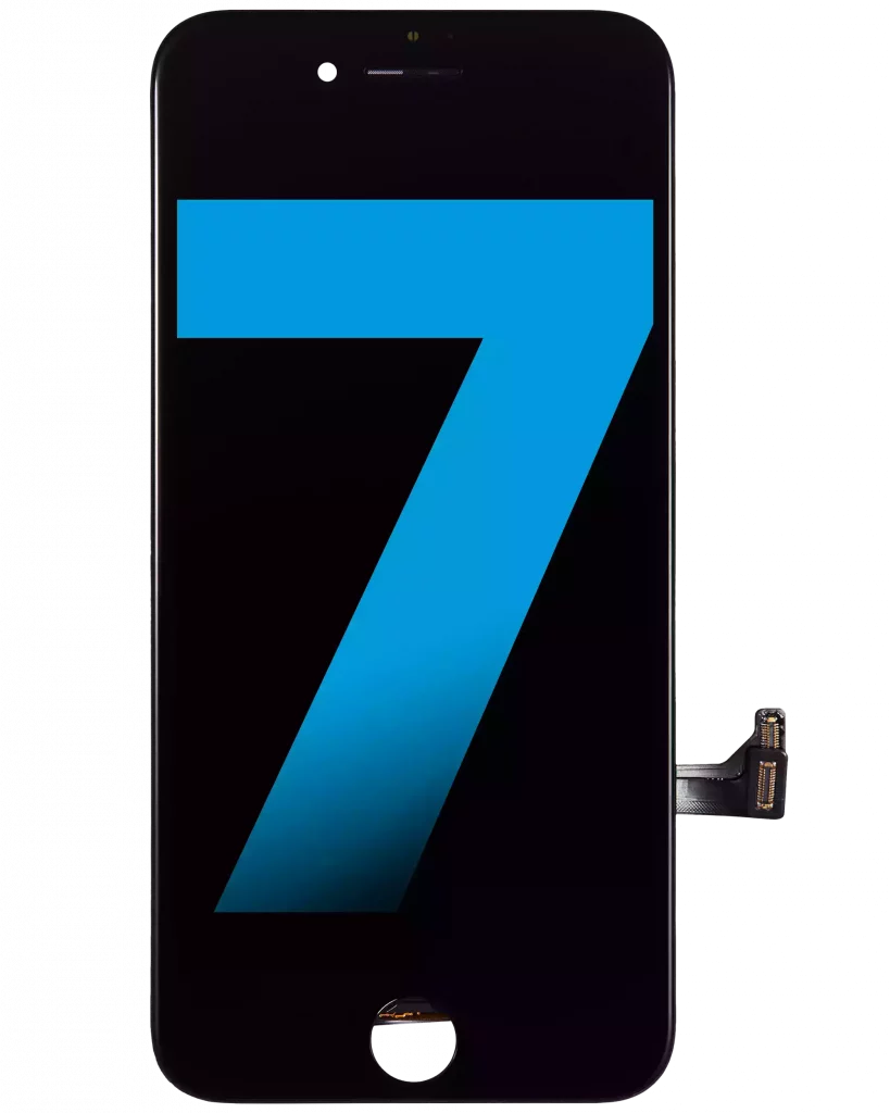 LCD Assembly With Steel Plate For iPhone 7 (Aftermarket) (Black)