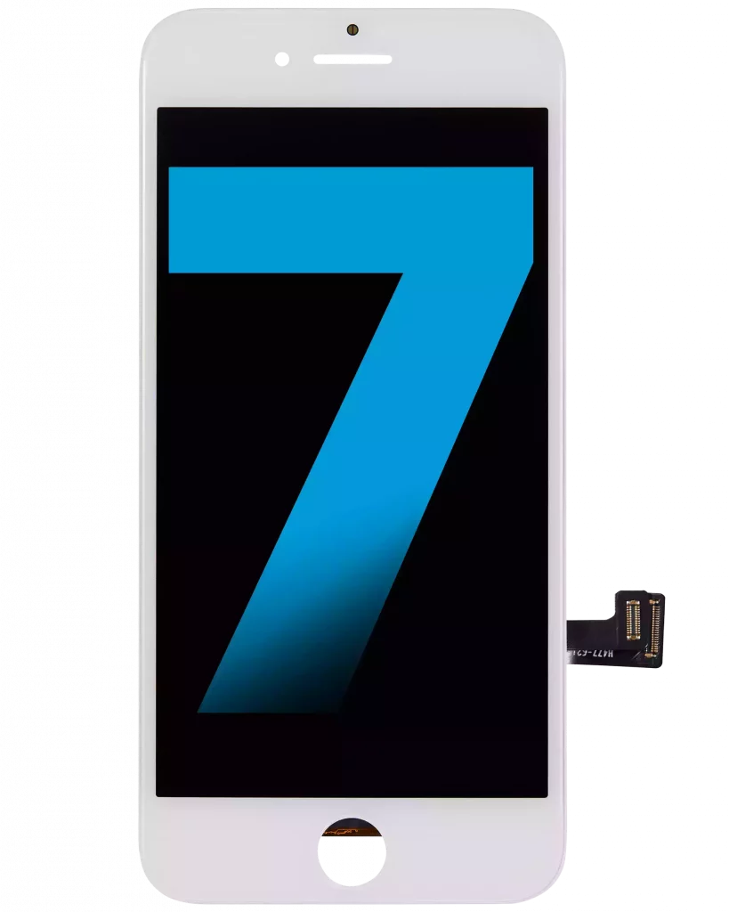 LCD Assembly With Steel Plate For iPhone 7 (Aftermarket) (White)