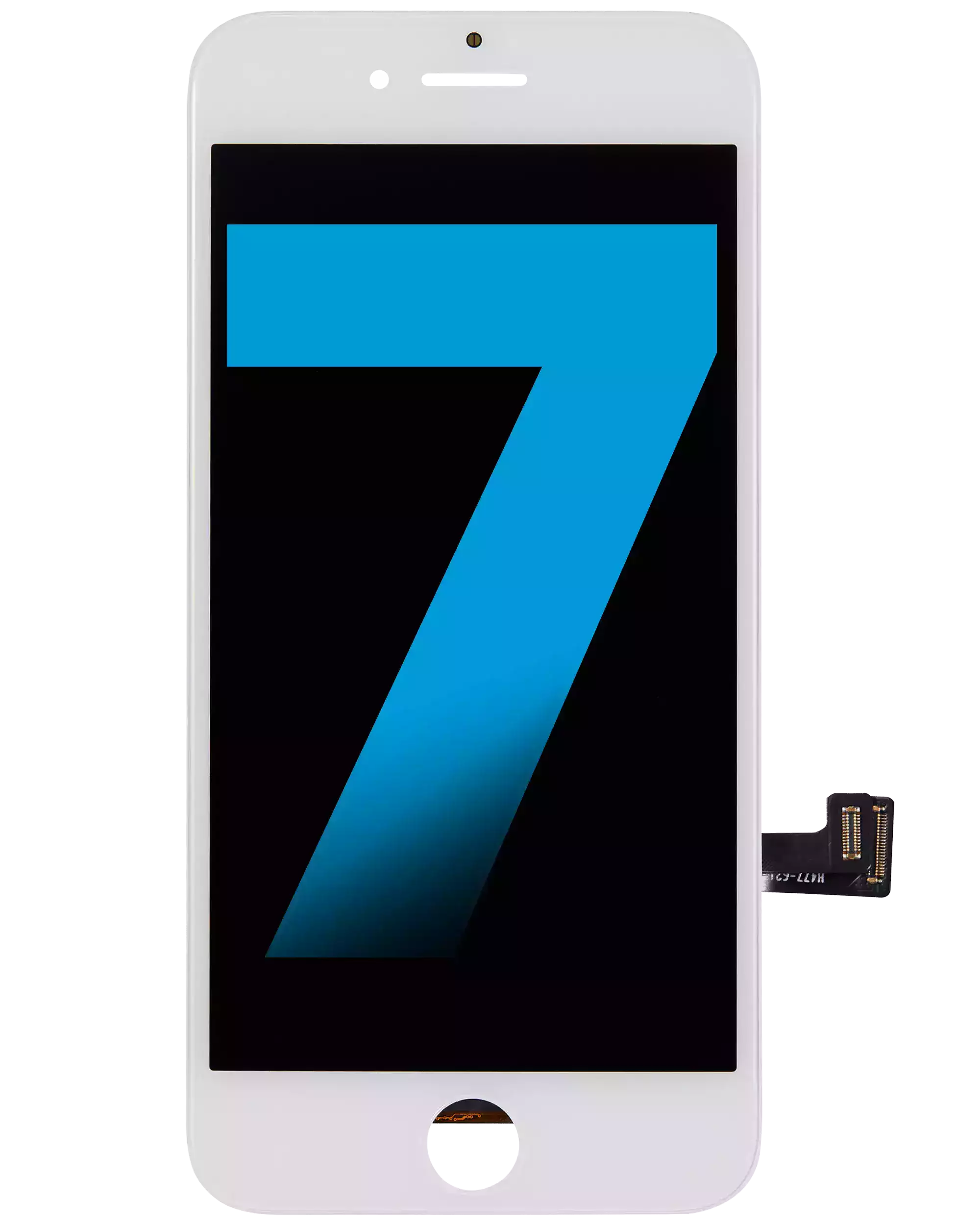 LCD Assembly With Steel Plate For iPhone 7 (Aftermarket) (White)
