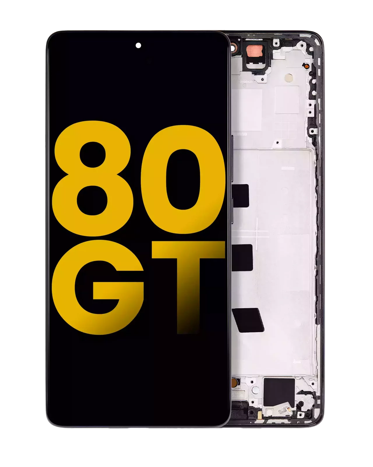 OLED Assembly With Frame For Honor 80 GT (Refurbished) (Black)