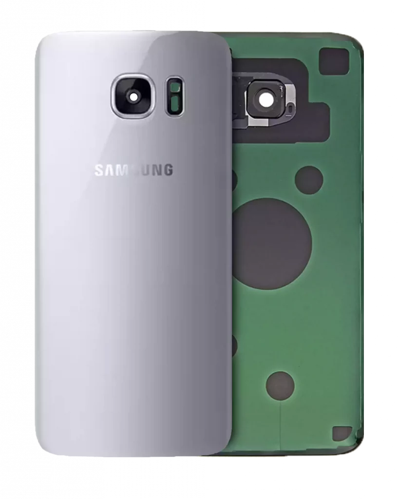 Back Cover Glass For Samsung Galaxy S7 Edge (Service Pack) (Silver Titanium)