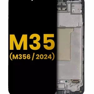 OLED Assembly With Frame For Samsung Galaxy M35 (M356 / 2024) (Refurbished) (Black)