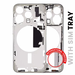 Mid-Frame Housing W/ Small Parts For iPhone 15 Pro (EU / Global Version) (Aftermarket Plus) (White Titanium)