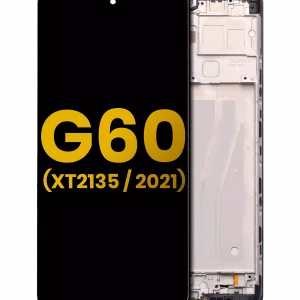 LCD Assembly With Frame For Motorola Moto G60 (XT2135 / 2021) (Refurbished) (Black)