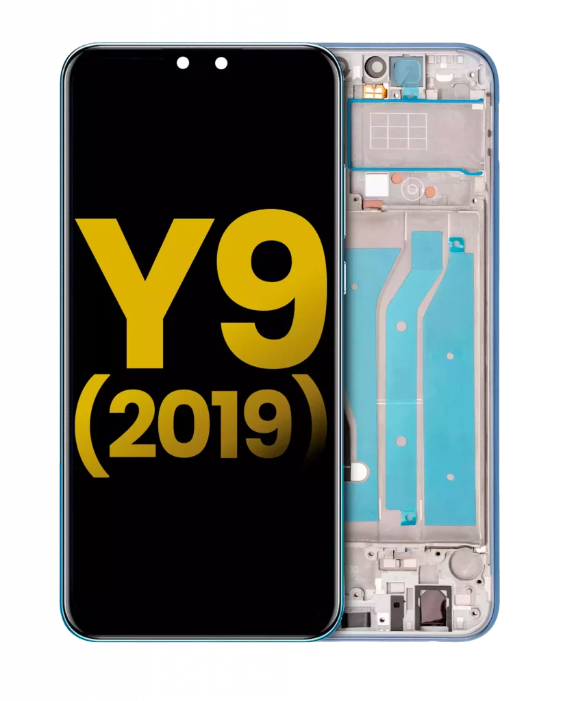 LCD Assembly With Frame For Huawei Y9 (2019) (Refurbished) (Aurora Purple)
