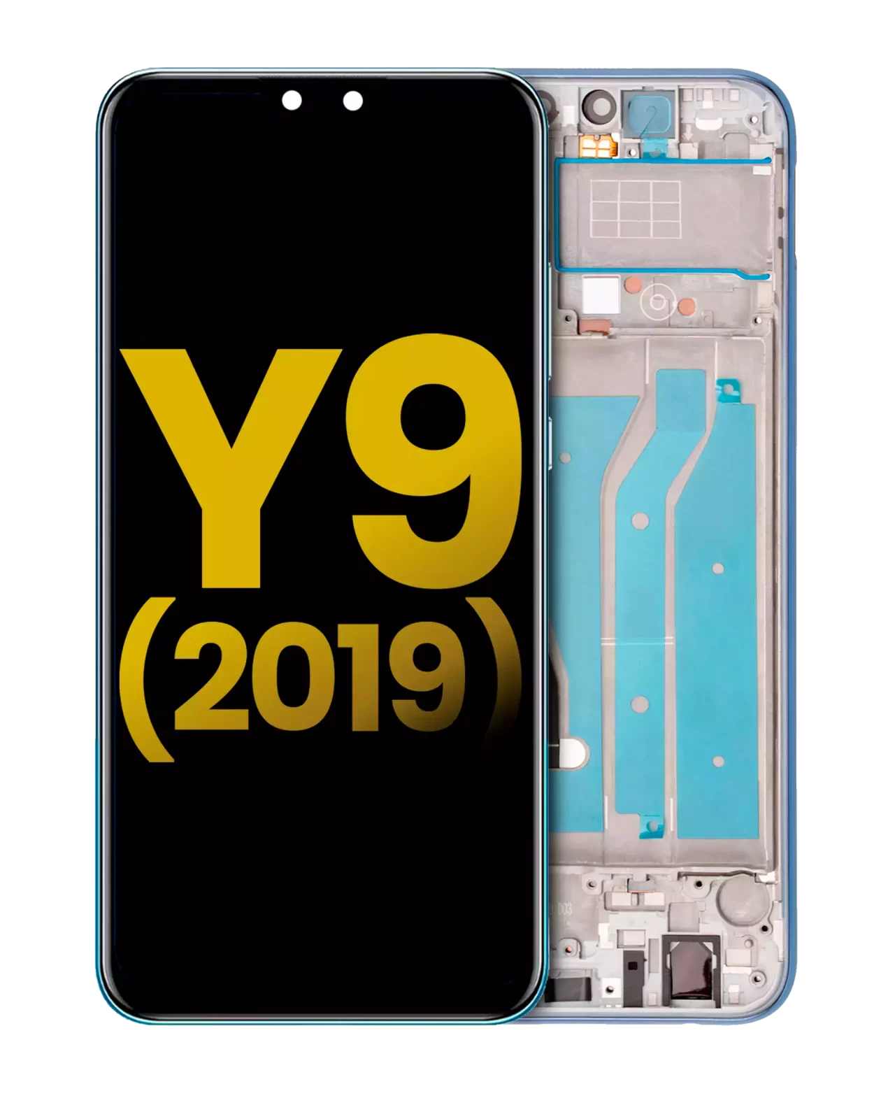 LCD Assembly With Frame For Huawei Y9 (2019) (Refurbished) (Aurora Purple)