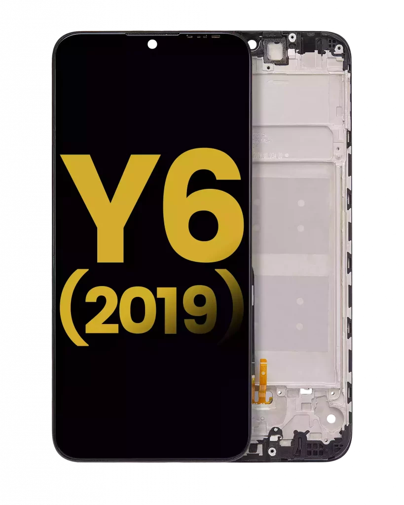 LCD Assembly With Frame For Huawei Y6 (2019) (Refurbished) (Midnight Black)