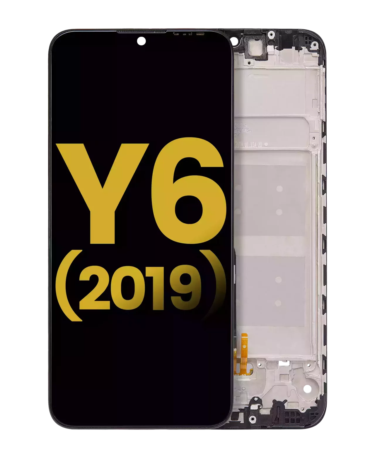 LCD Assembly With Frame For Huawei Y6 (2019) (Refurbished) (Midnight Black)