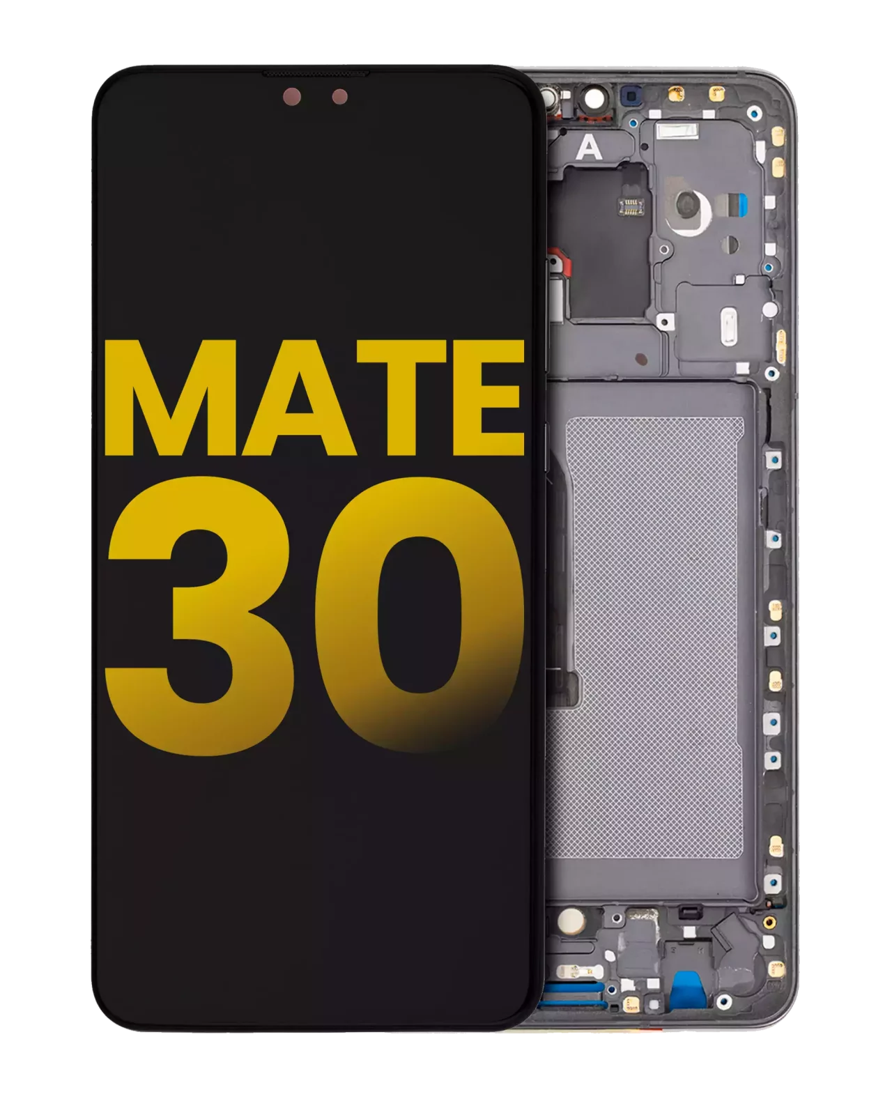 LCD Assembly With Frame For Huawei Mate 30 (Refurbished) (Black)