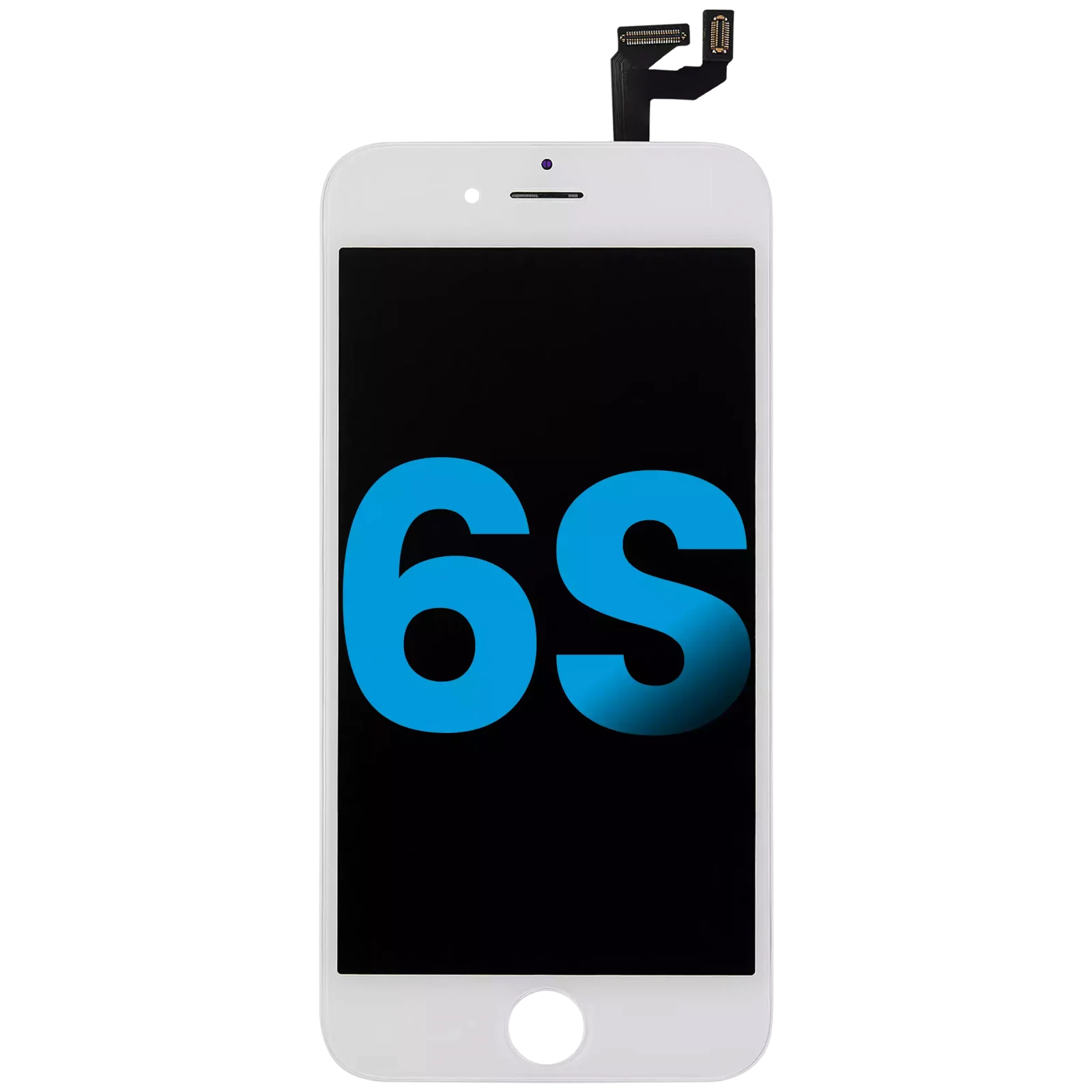 LCD Assembly With Steel Plate For iPhone 6S (Aftermarket) (White)